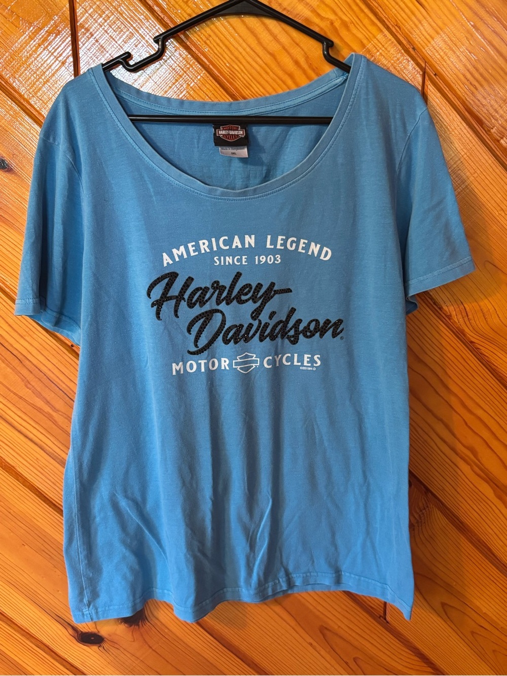 Harley-Davidson Light Blue Logo Tee